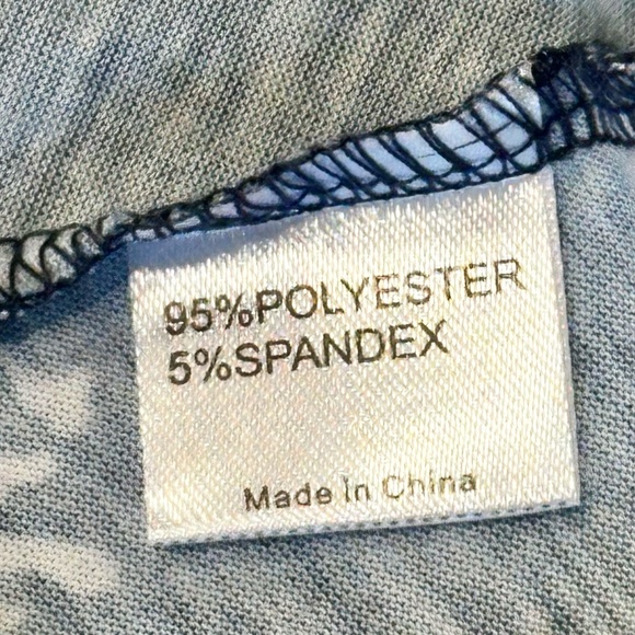 Guberry Wrap V-Neck Sleeveless Pullover Sundress Cover-Up Floral Blue & White XL - Picture 8 of 11